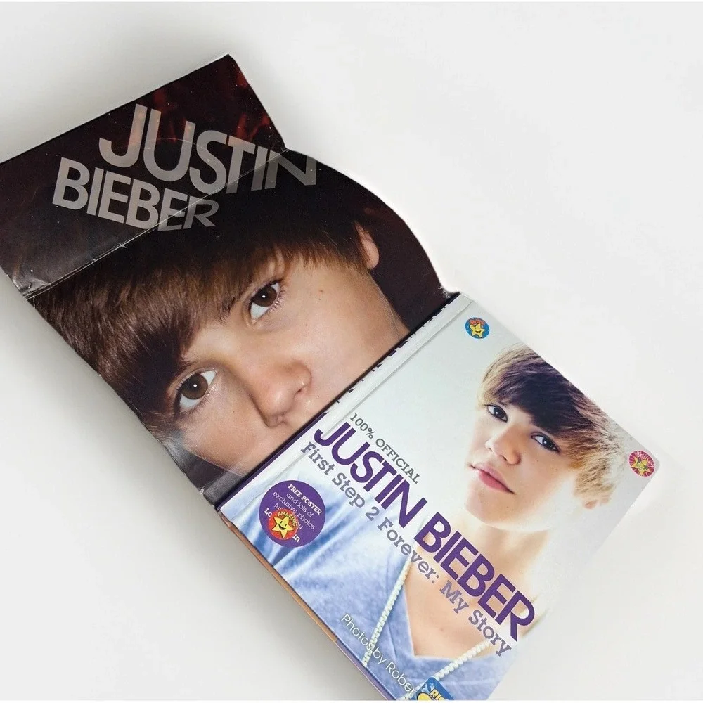 Justin Bieber First Step 2 Forever My Story Hardcover Book with Poster 2010